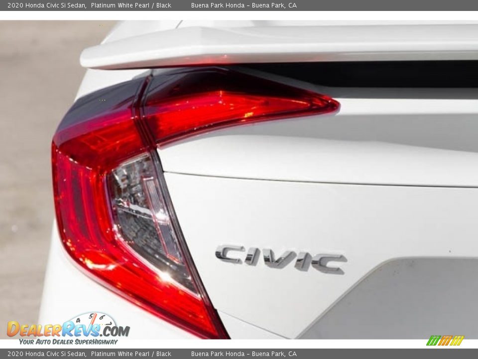 2020 Honda Civic Si Sedan Platinum White Pearl / Black Photo #6