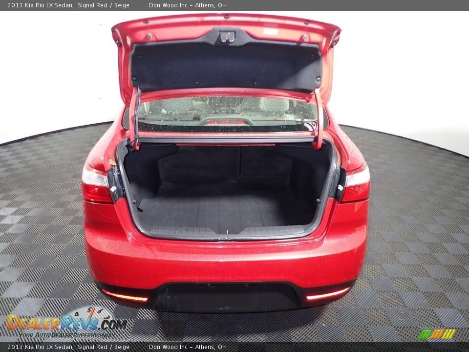 2013 Kia Rio LX Sedan Signal Red / Beige Photo #12