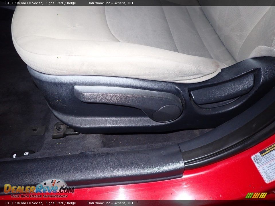 2013 Kia Rio LX Sedan Signal Red / Beige Photo #17