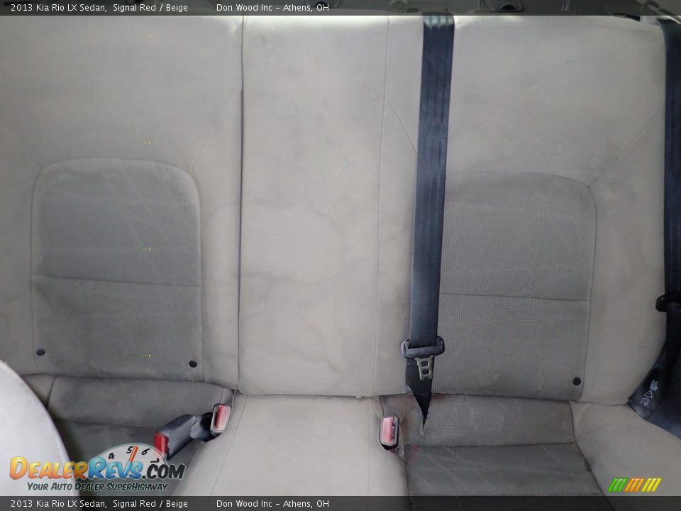 2013 Kia Rio LX Sedan Signal Red / Beige Photo #19