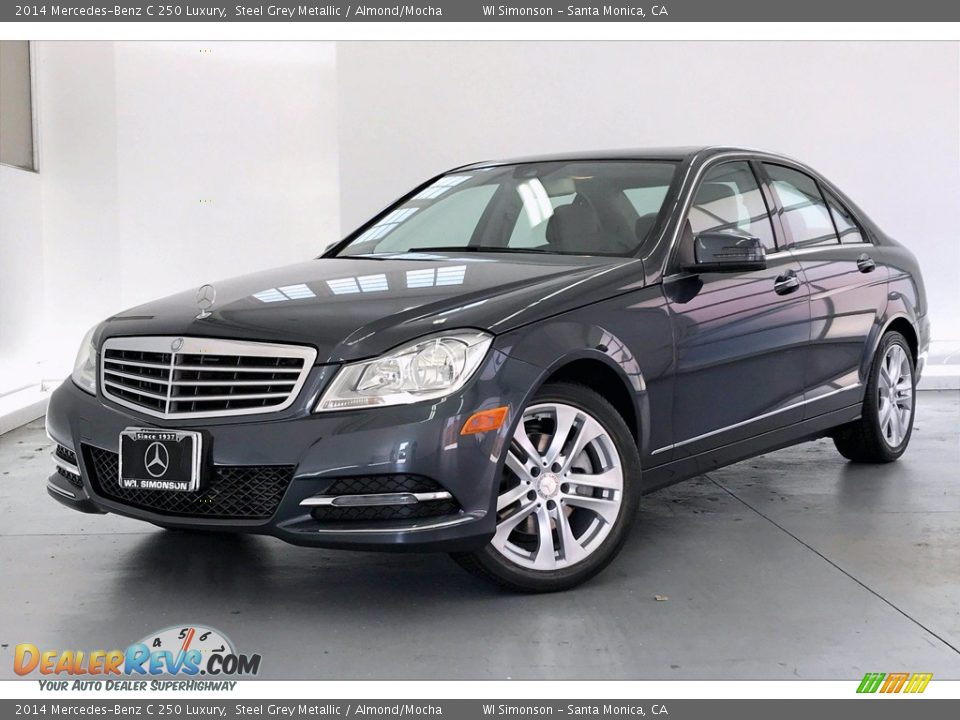 2014 Mercedes-Benz C 250 Luxury Steel Grey Metallic / Almond/Mocha Photo #12