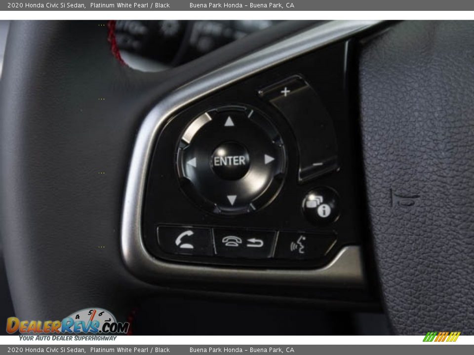 2020 Honda Civic Si Sedan Platinum White Pearl / Black Photo #21