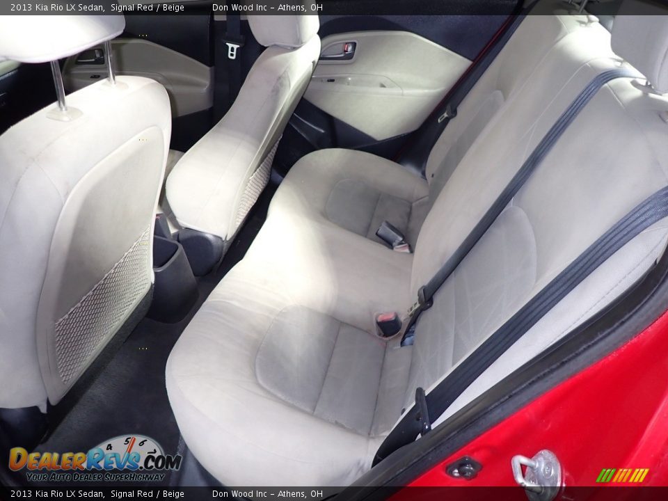2013 Kia Rio LX Sedan Signal Red / Beige Photo #21