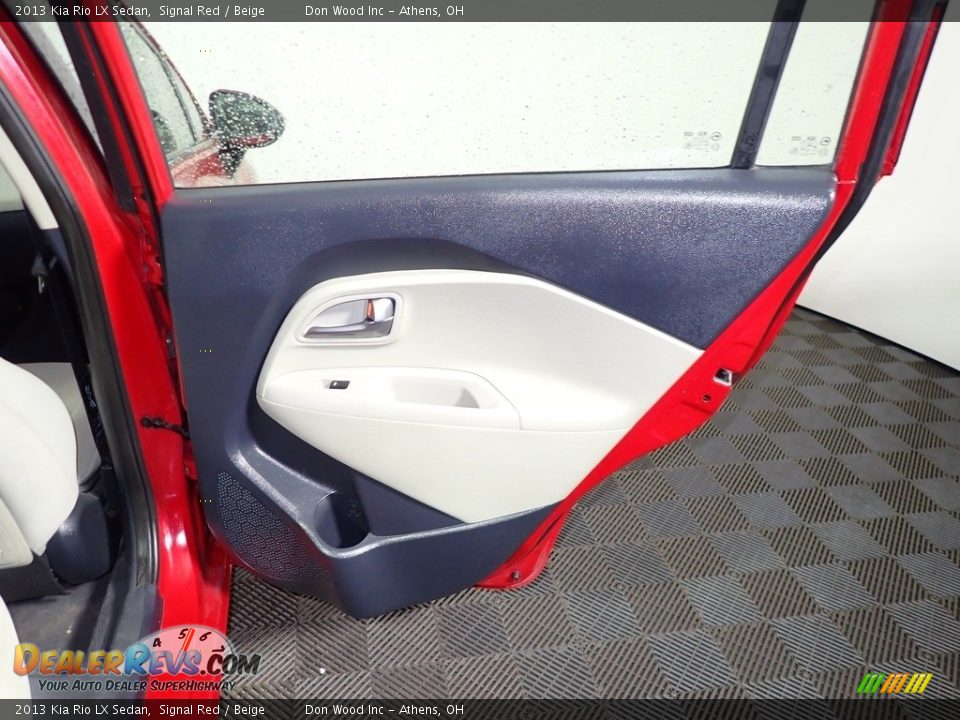 2013 Kia Rio LX Sedan Signal Red / Beige Photo #22