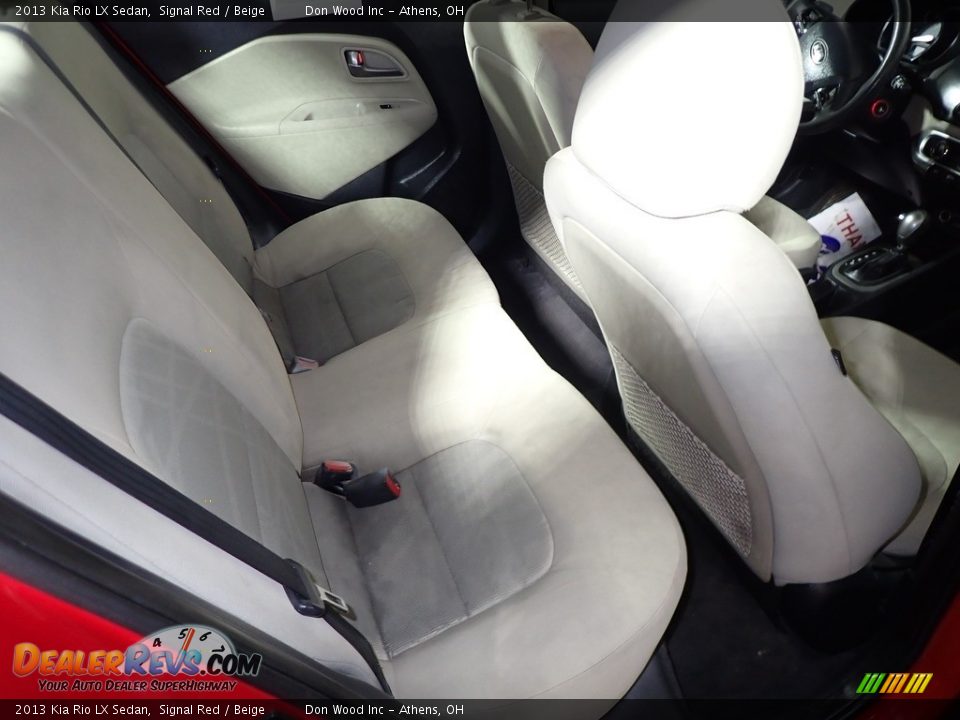 2013 Kia Rio LX Sedan Signal Red / Beige Photo #23