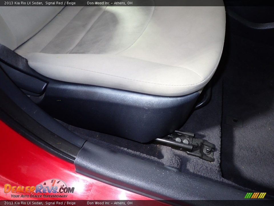 2013 Kia Rio LX Sedan Signal Red / Beige Photo #25
