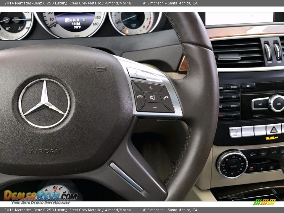 2014 Mercedes-Benz C 250 Luxury Steel Grey Metallic / Almond/Mocha Photo #19