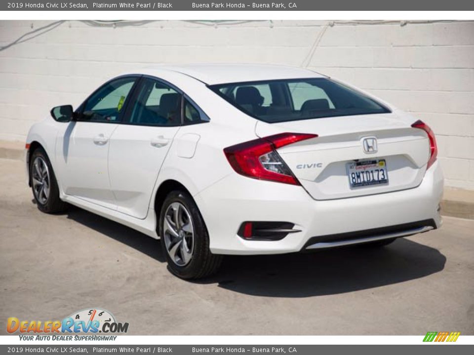 2019 Honda Civic LX Sedan Platinum White Pearl / Black Photo #2