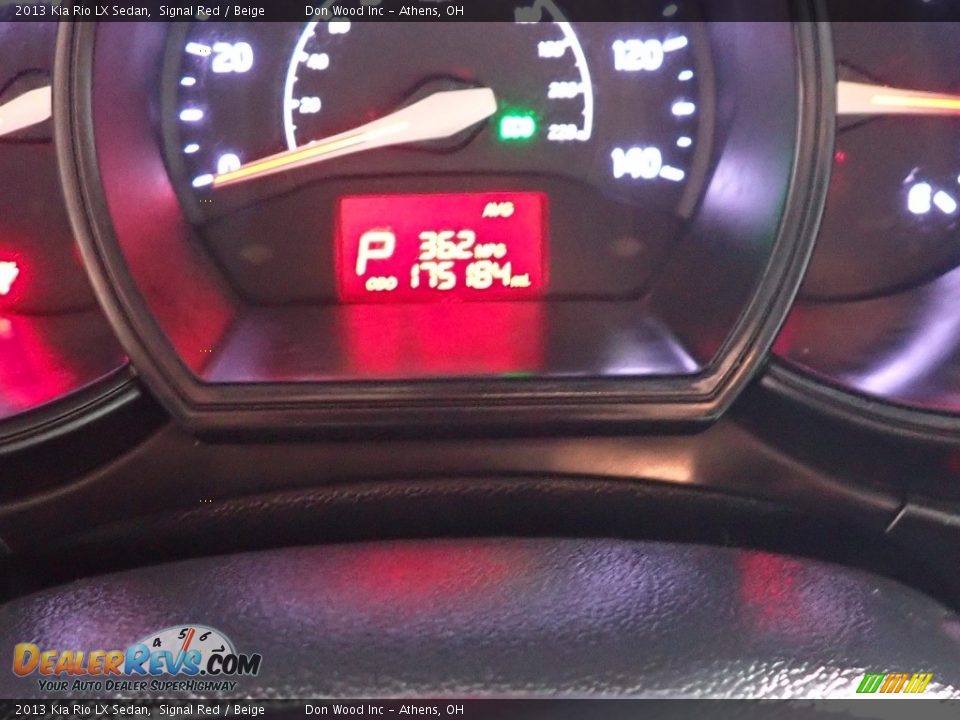 2013 Kia Rio LX Sedan Signal Red / Beige Photo #29