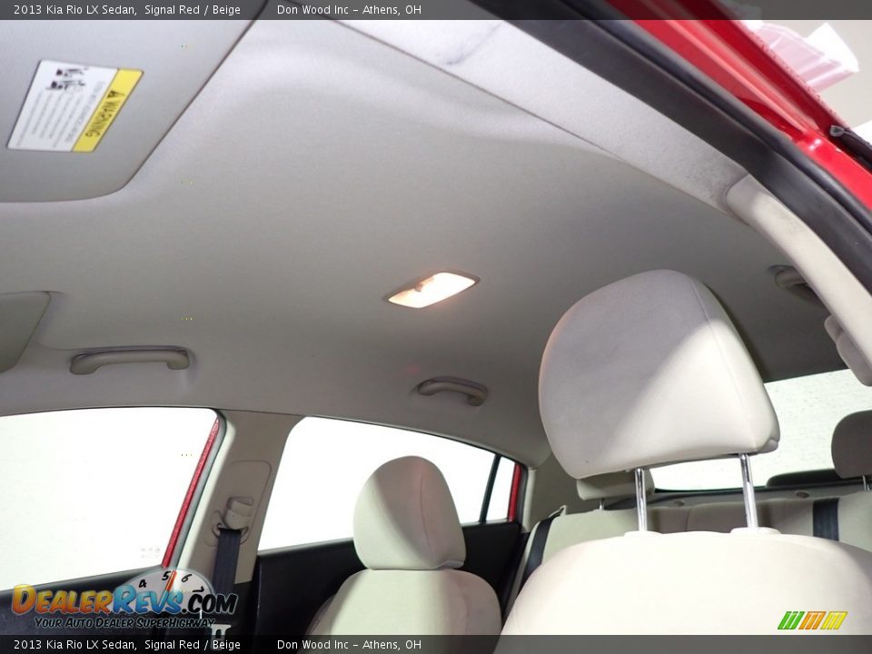 2013 Kia Rio LX Sedan Signal Red / Beige Photo #30