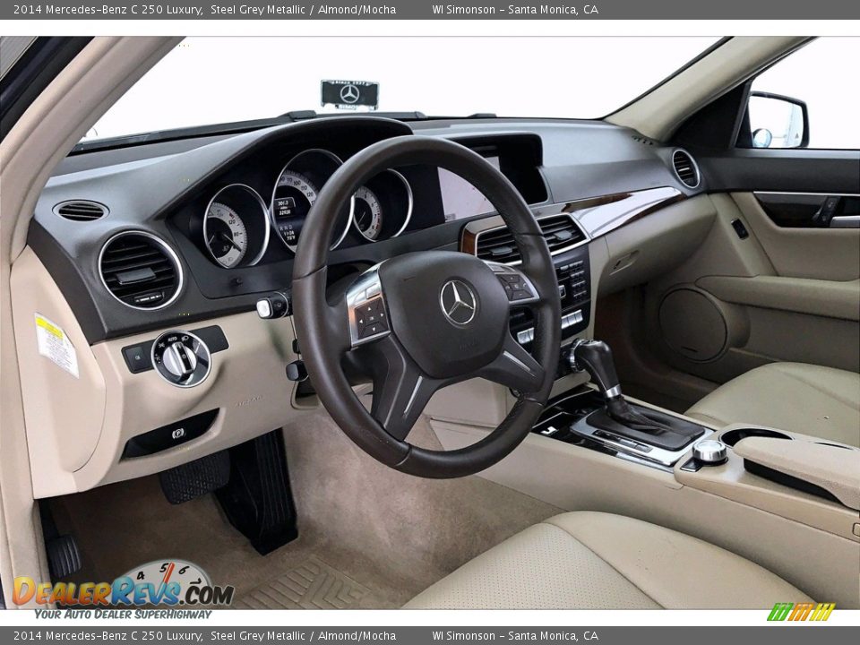 2014 Mercedes-Benz C 250 Luxury Steel Grey Metallic / Almond/Mocha Photo #22