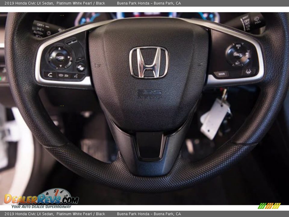 2019 Honda Civic LX Sedan Platinum White Pearl / Black Photo #15