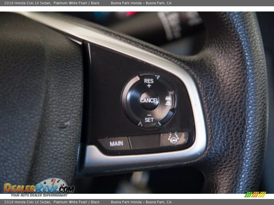 2019 Honda Civic LX Sedan Platinum White Pearl / Black Photo #17