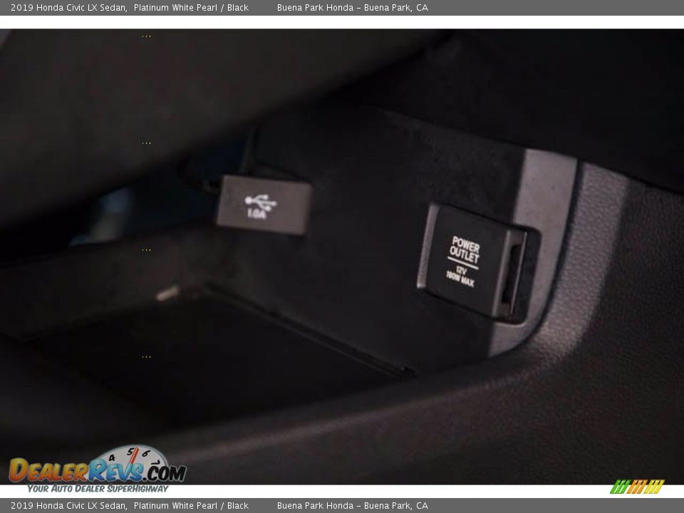 2019 Honda Civic LX Sedan Platinum White Pearl / Black Photo #24
