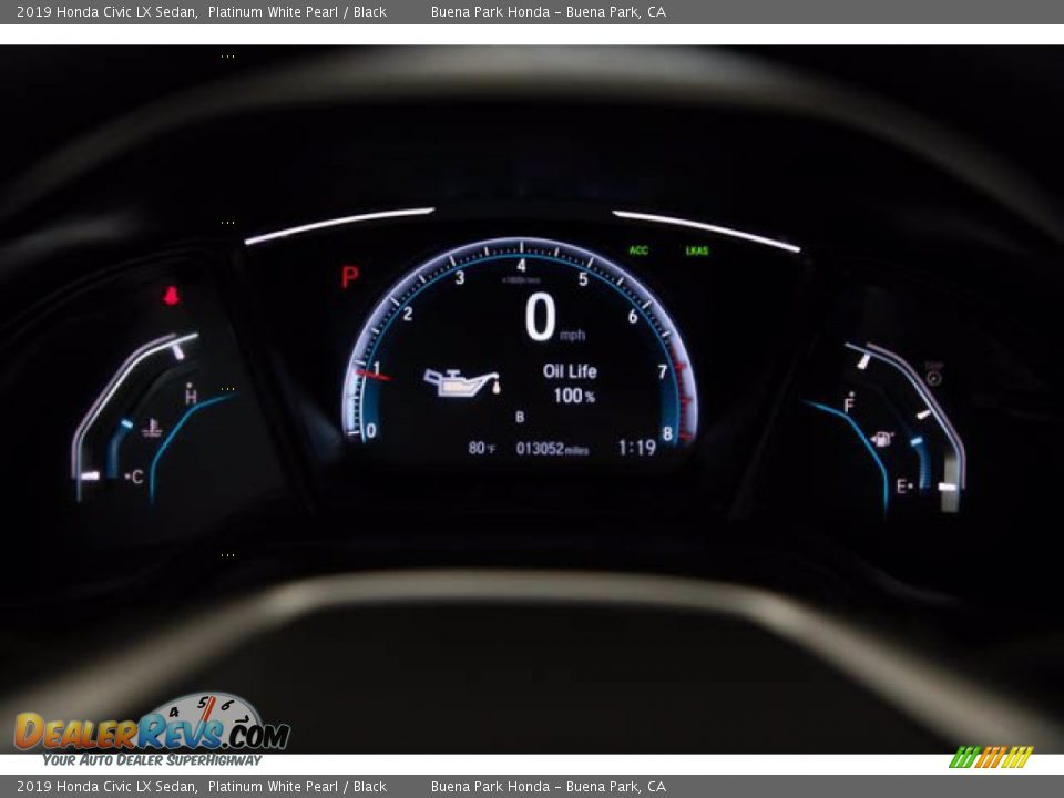 2019 Honda Civic LX Sedan Platinum White Pearl / Black Photo #28