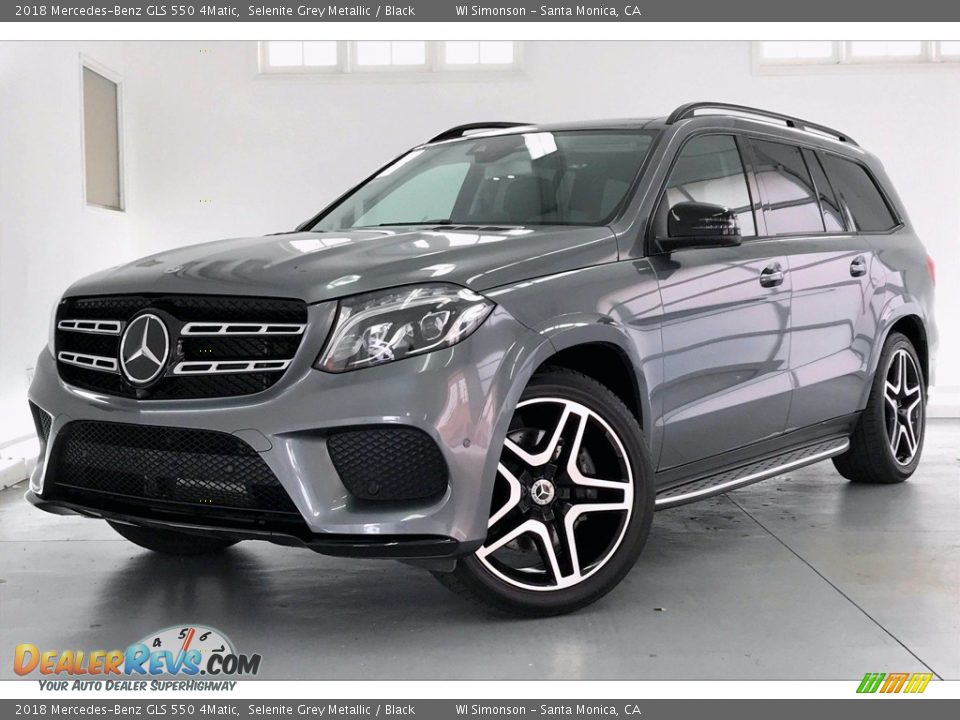 2018 Mercedes-Benz GLS 550 4Matic Selenite Grey Metallic / Black Photo #12