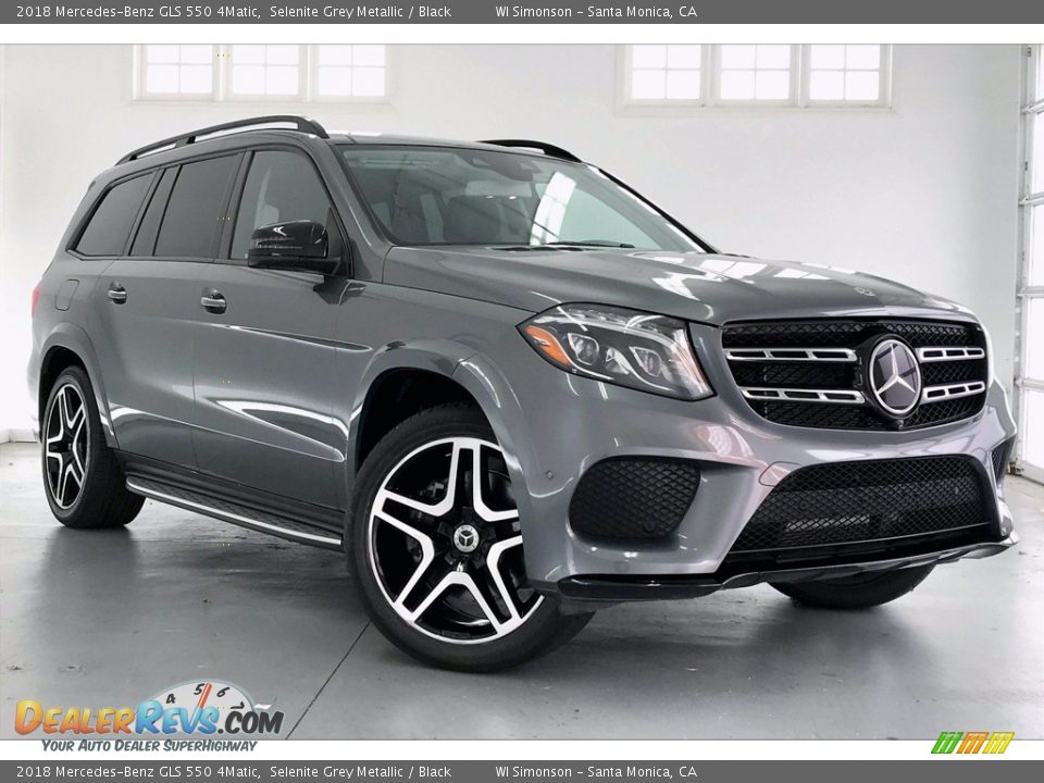 2018 Mercedes-Benz GLS 550 4Matic Selenite Grey Metallic / Black Photo #34