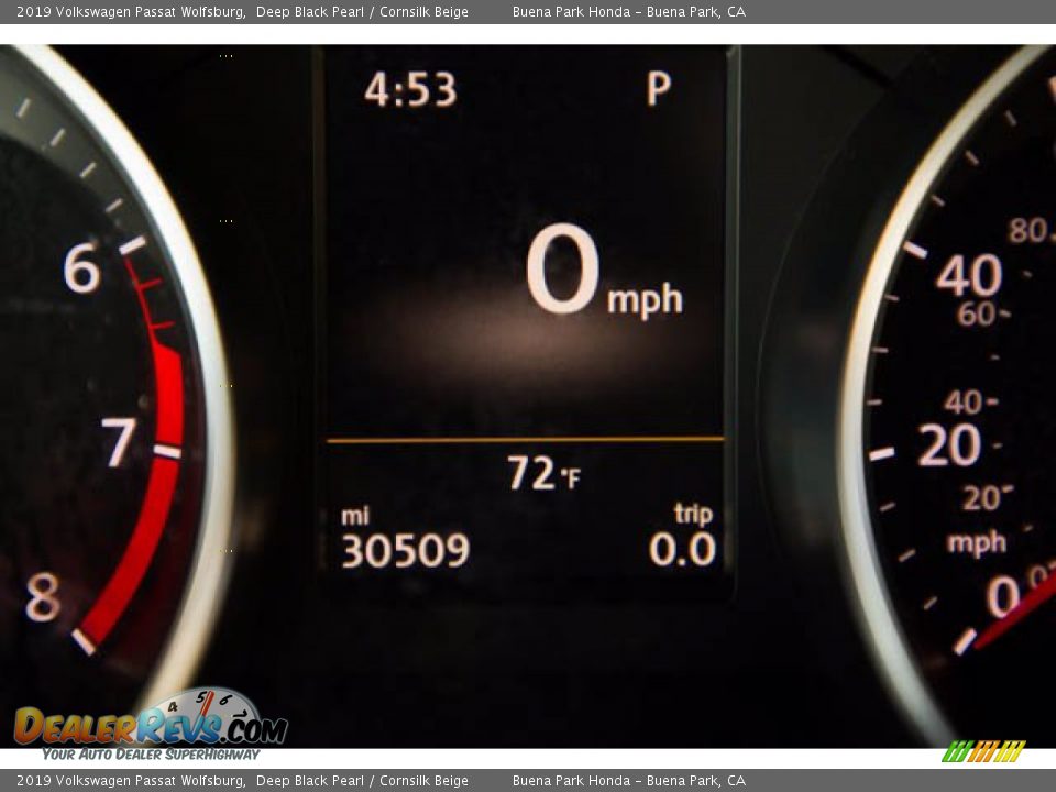 2019 Volkswagen Passat Wolfsburg Deep Black Pearl / Cornsilk Beige Photo #6