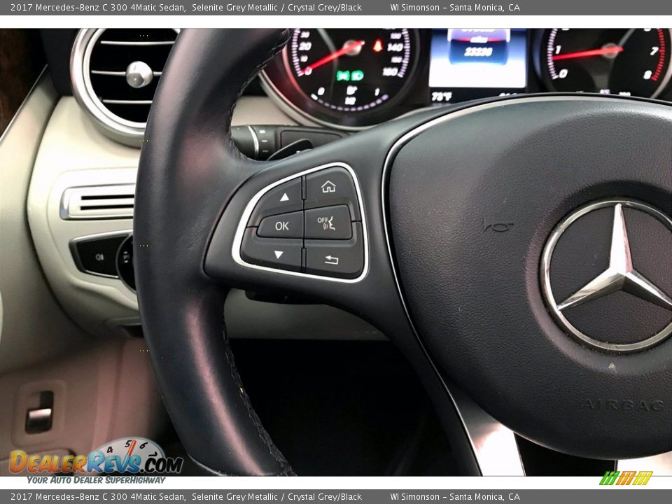 2017 Mercedes-Benz C 300 4Matic Sedan Steering Wheel Photo #18