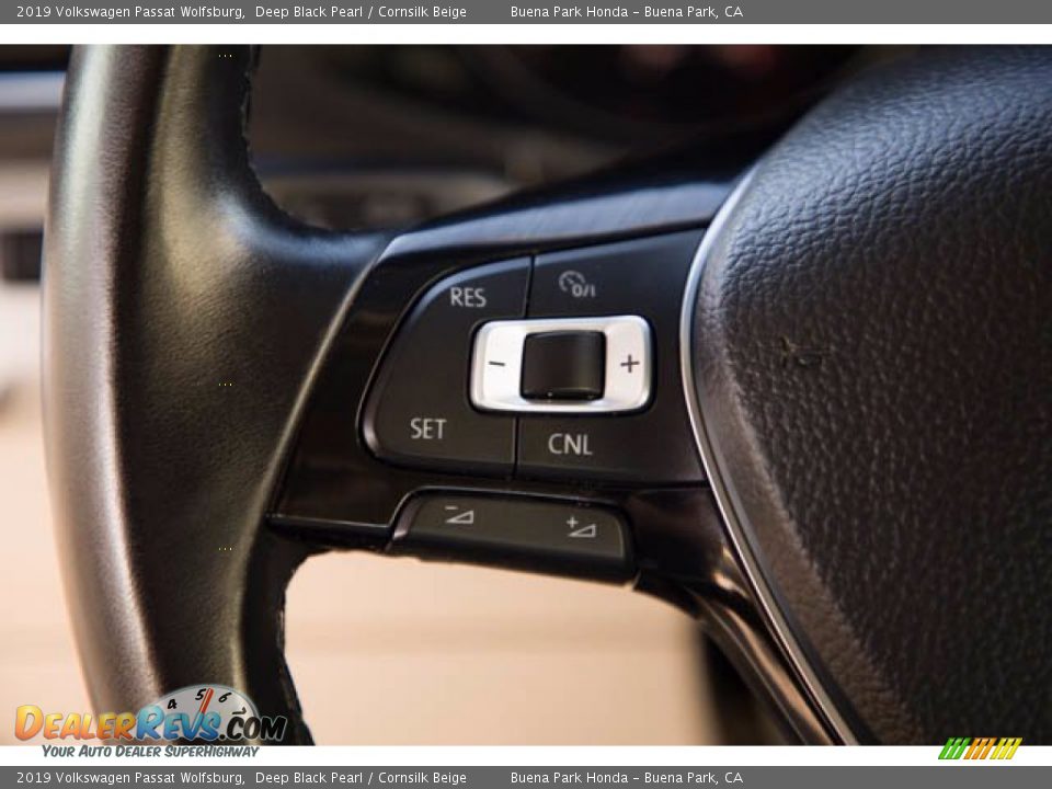 2019 Volkswagen Passat Wolfsburg Deep Black Pearl / Cornsilk Beige Photo #16