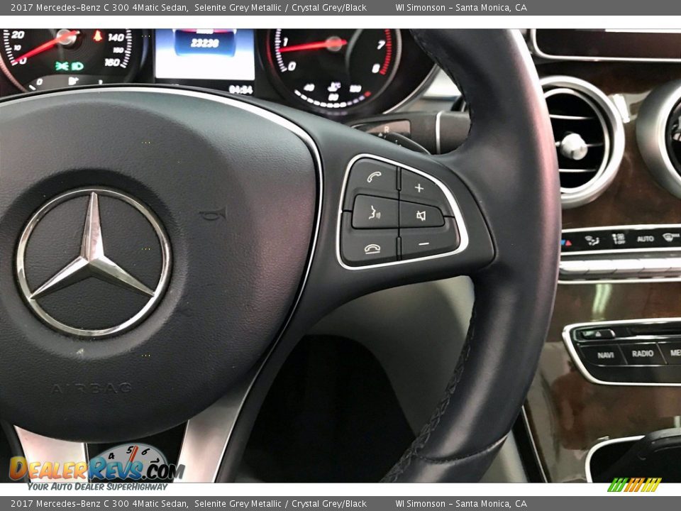 2017 Mercedes-Benz C 300 4Matic Sedan Steering Wheel Photo #19