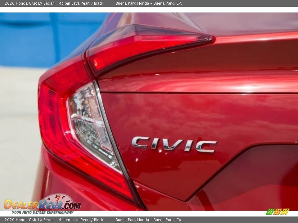 2020 Honda Civic LX Sedan Molten Lava Pearl / Black Photo #8
