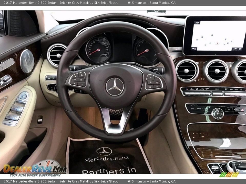 2017 Mercedes-Benz C 300 Sedan Selenite Grey Metallic / Silk Beige/Black Photo #4