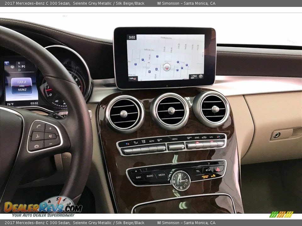 2017 Mercedes-Benz C 300 Sedan Selenite Grey Metallic / Silk Beige/Black Photo #5