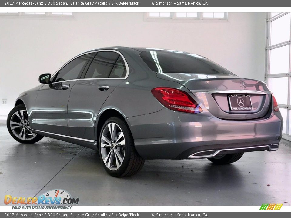 2017 Mercedes-Benz C 300 Sedan Selenite Grey Metallic / Silk Beige/Black Photo #10