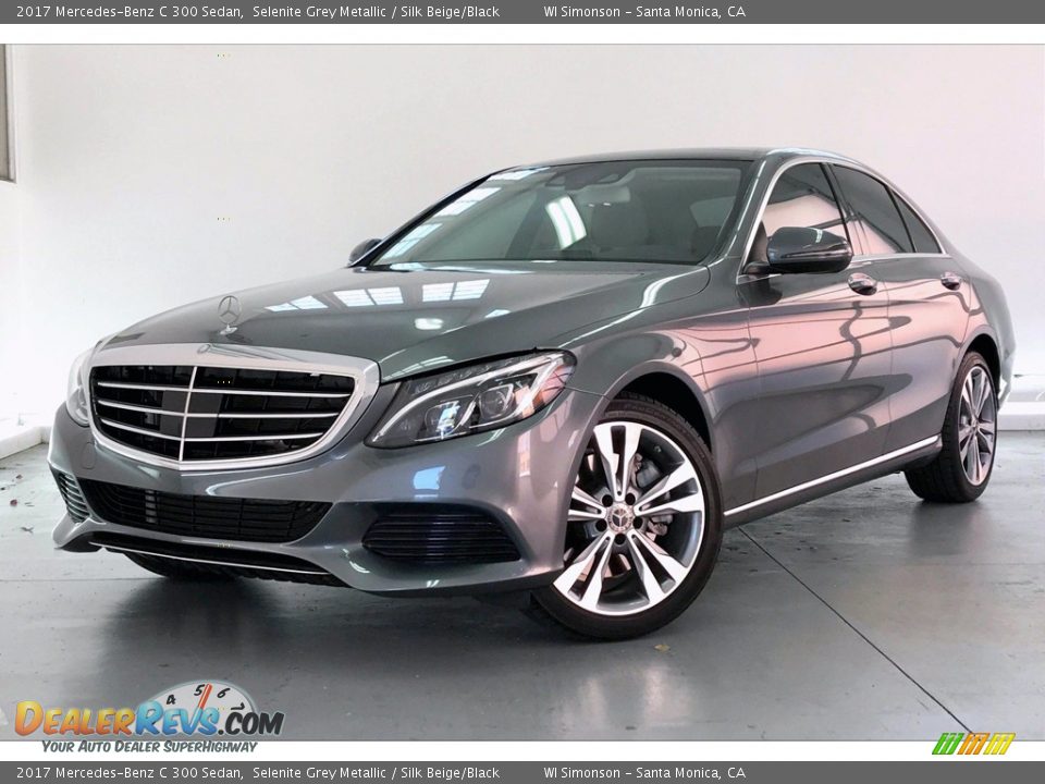2017 Mercedes-Benz C 300 Sedan Selenite Grey Metallic / Silk Beige/Black Photo #12