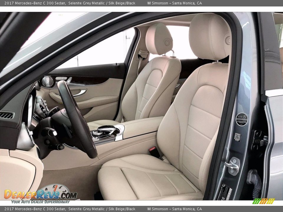 2017 Mercedes-Benz C 300 Sedan Selenite Grey Metallic / Silk Beige/Black Photo #14