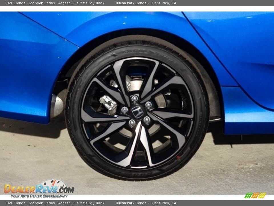 2020 Honda Civic Sport Sedan Aegean Blue Metallic / Black Photo #13