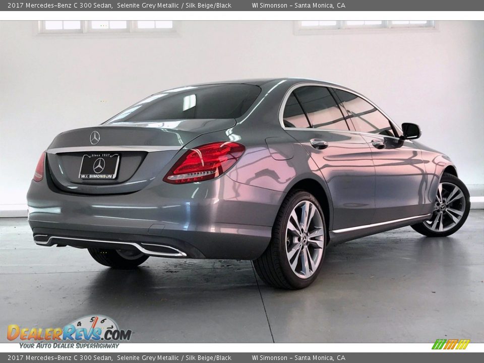 2017 Mercedes-Benz C 300 Sedan Selenite Grey Metallic / Silk Beige/Black Photo #16