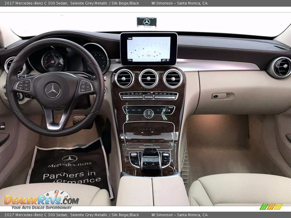 2017 Mercedes-Benz C 300 Sedan Selenite Grey Metallic / Silk Beige/Black Photo #17