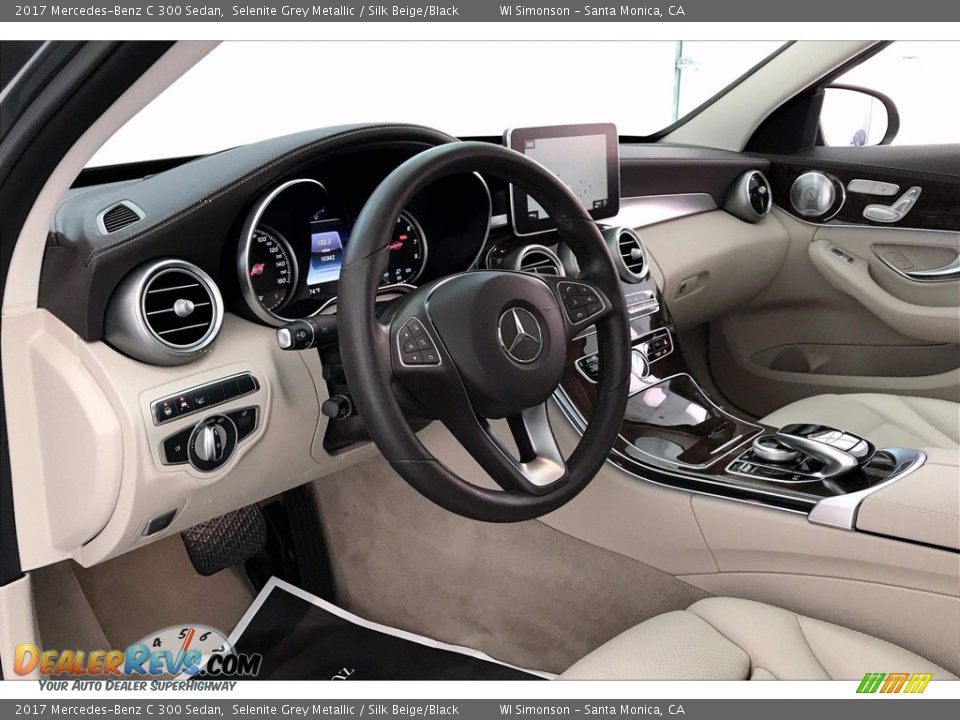 2017 Mercedes-Benz C 300 Sedan Selenite Grey Metallic / Silk Beige/Black Photo #22