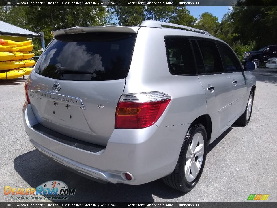 2008 Toyota Highlander Limited Classic Silver Metallic / Ash Gray Photo #3