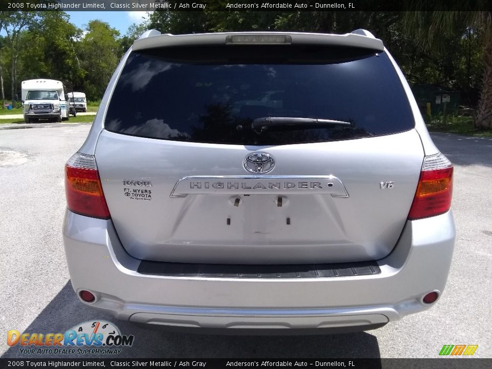 2008 Toyota Highlander Limited Classic Silver Metallic / Ash Gray Photo #4