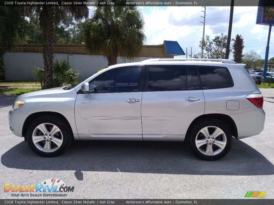 2008 Toyota Highlander Limited Classic Silver Metallic / Ash Gray Photo #6