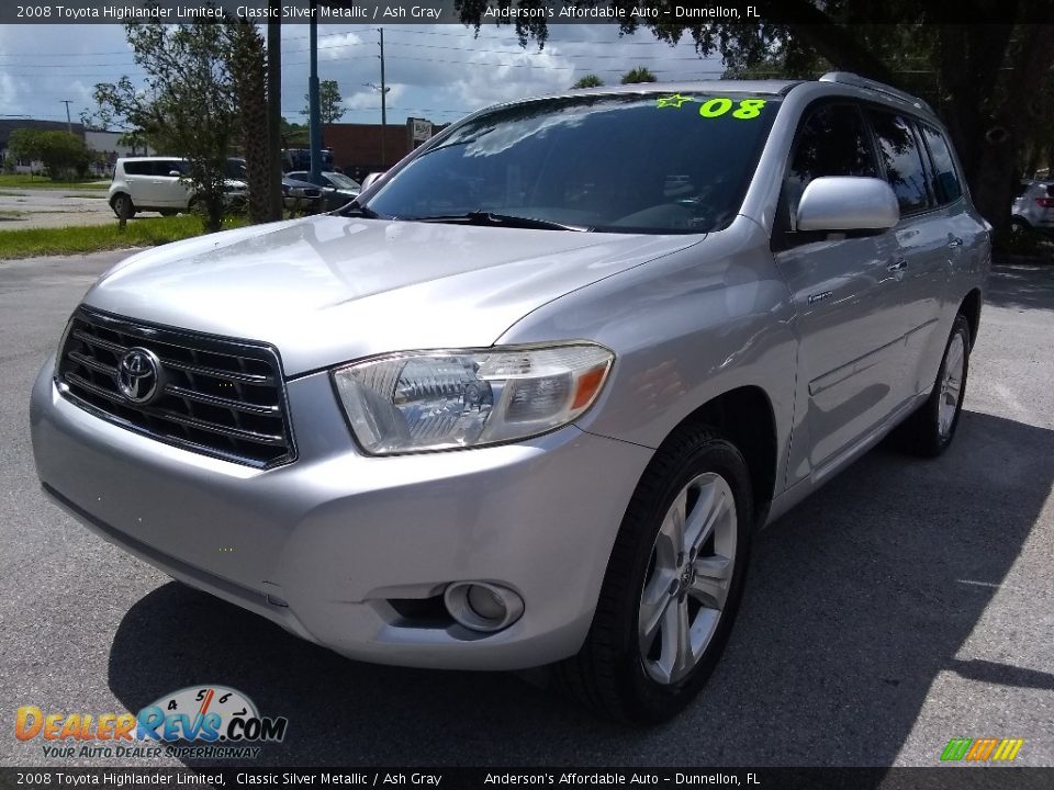 2008 Toyota Highlander Limited Classic Silver Metallic / Ash Gray Photo #7