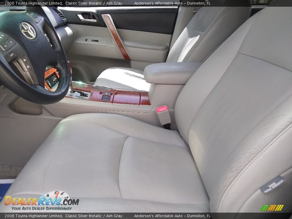 2008 Toyota Highlander Limited Classic Silver Metallic / Ash Gray Photo #10