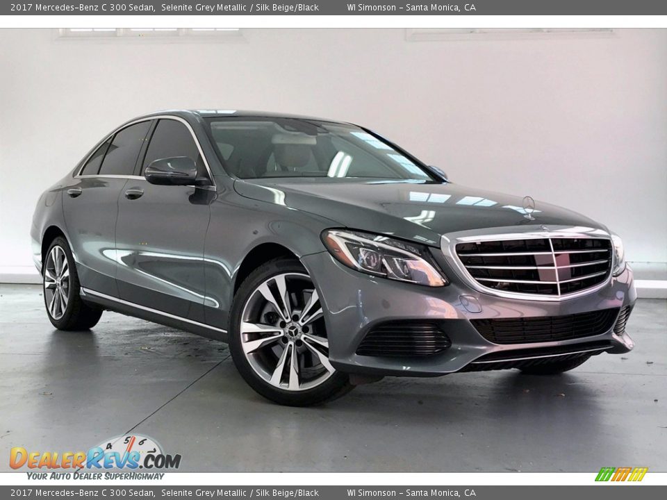 2017 Mercedes-Benz C 300 Sedan Selenite Grey Metallic / Silk Beige/Black Photo #34