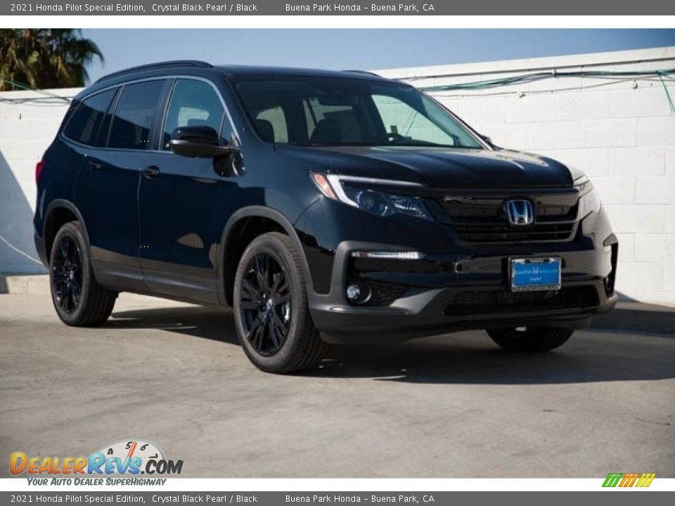 2021 Honda Pilot Special Edition Crystal Black Pearl / Black Photo #1