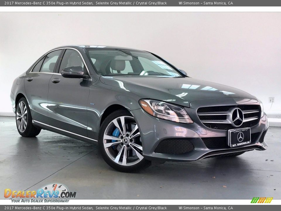 2017 Mercedes-Benz C 350e Plug-in Hybrid Sedan Selenite Grey Metallic / Crystal Grey/Black Photo #34