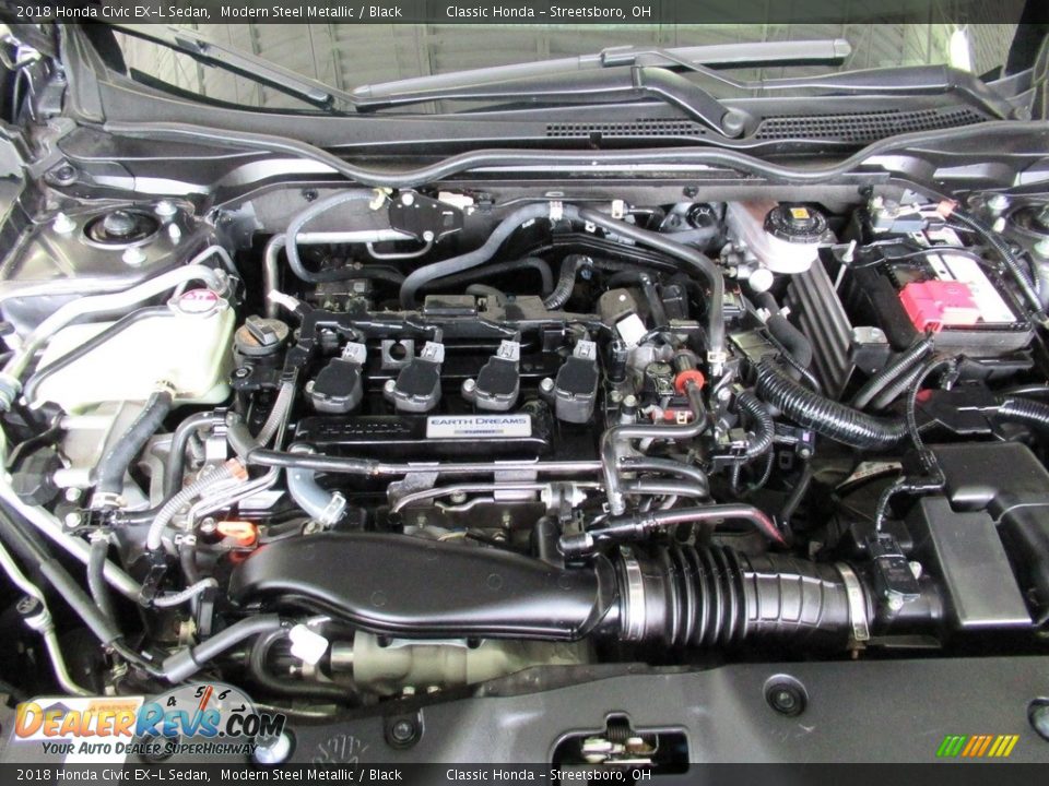 2018 Honda Civic EX-L Sedan Modern Steel Metallic / Black Photo #13