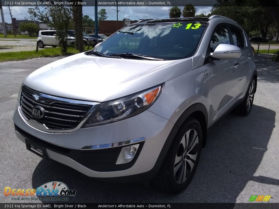 2013 Kia Sportage EX AWD Bright Silver / Black Photo #7