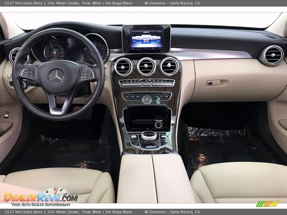 Silk Beige/Black Interior - 2017 Mercedes-Benz C 300 4Matic Sedan Photo #17