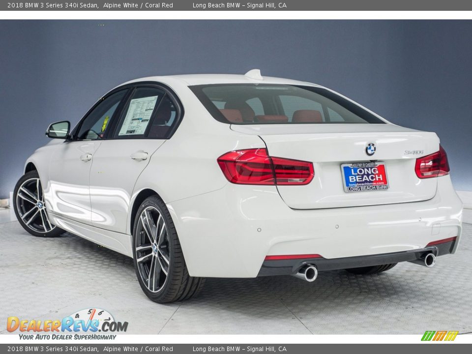 2018 BMW 3 Series 340i Sedan Alpine White / Coral Red Photo #3