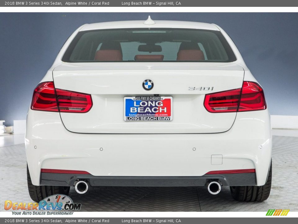 2018 BMW 3 Series 340i Sedan Alpine White / Coral Red Photo #4