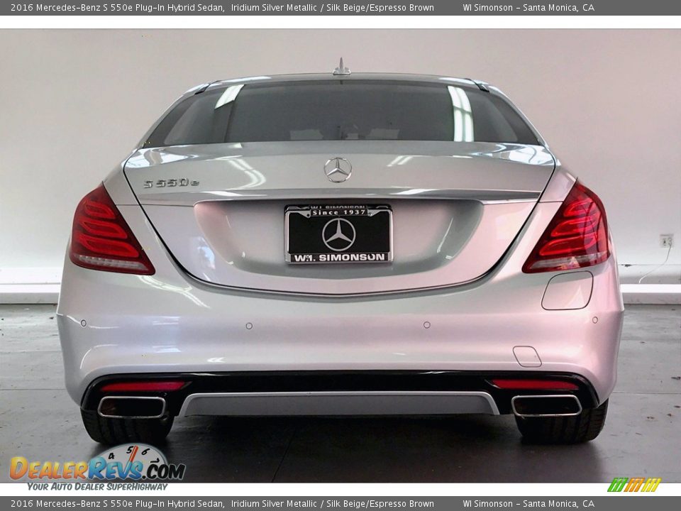 2016 Mercedes-Benz S 550e Plug-In Hybrid Sedan Iridium Silver Metallic / Silk Beige/Espresso Brown Photo #3