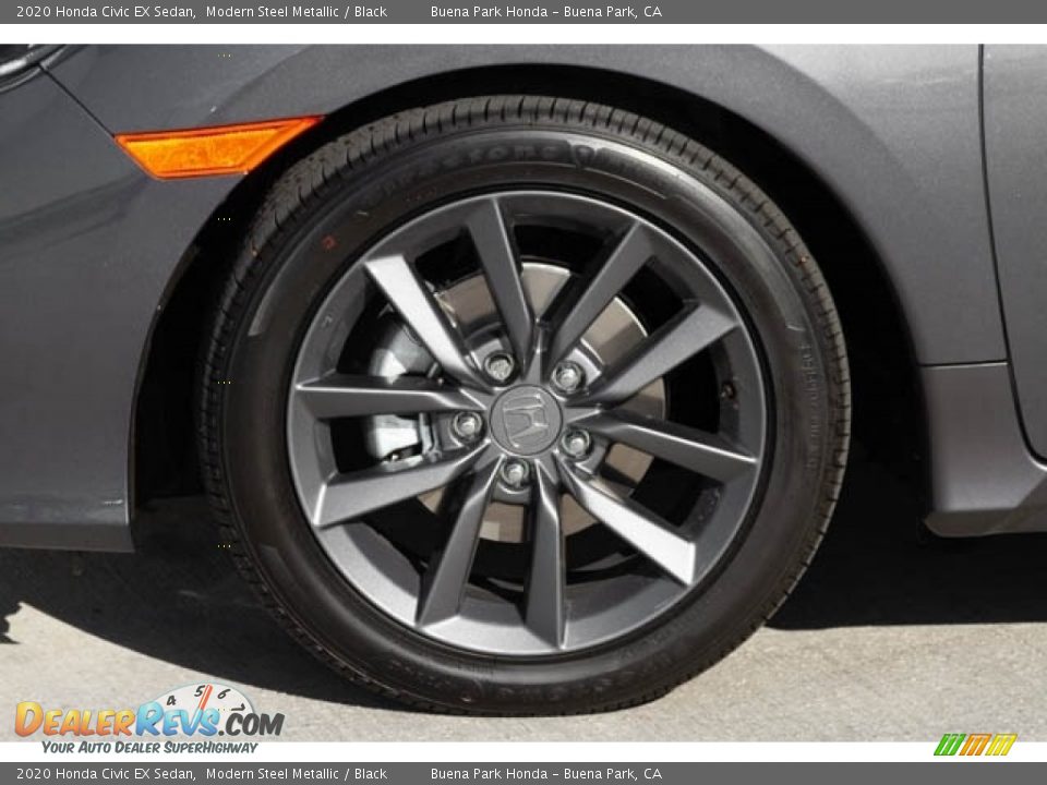 2020 Honda Civic EX Sedan Modern Steel Metallic / Black Photo #14